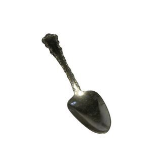 Vintage Nickel Silver Spoon w/ Fancy Scroll Work on Handle